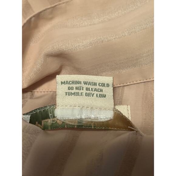 GUC Syllables Men's Semi Sheer Button Down Short Sleeve Casual Shirt Size Large - Picture 4 of 5